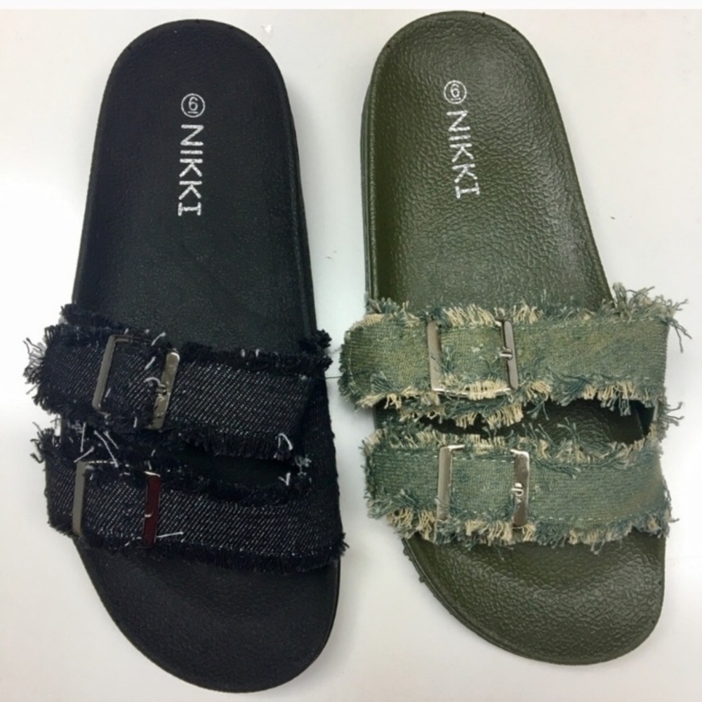 Denim Slides🎇New in Box🎇🎇Offers Welcome🎇